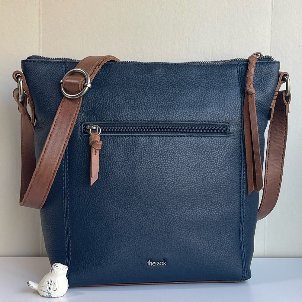 The Sak Ashland Leather Crossbody Bag Color Indigo